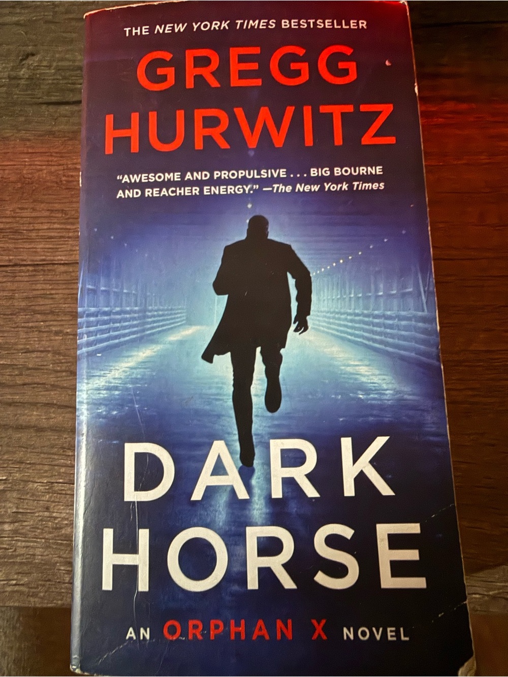 44. Gregg Hurwitz "Dark Horse" Paperback Novel - Blue & Red Cover